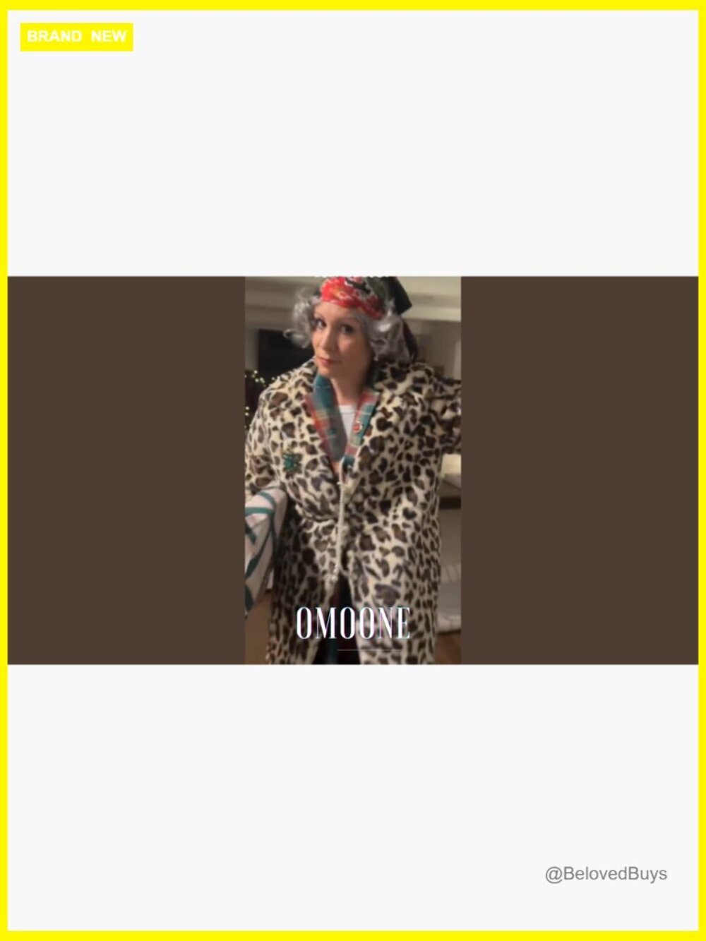 Faux Fur Jacket Leopard Print Coats Loose Open Front with Pockets - Picture 7 of 7